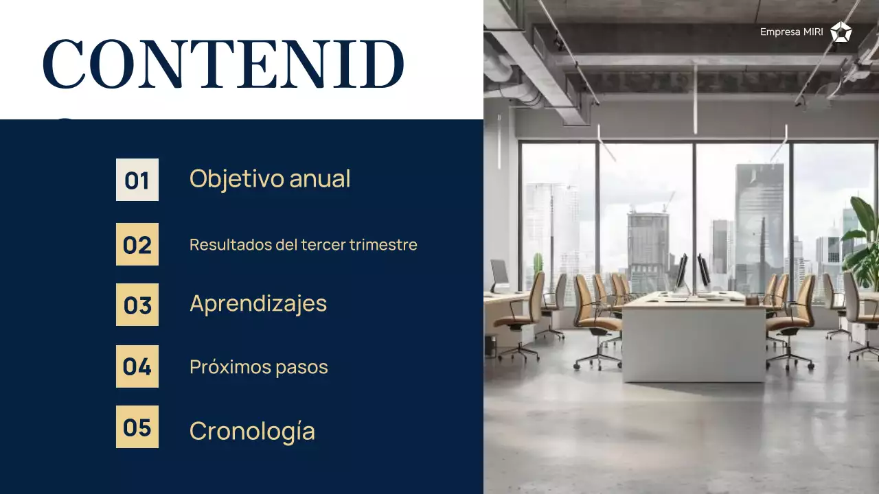 informe de la empresa navy modern