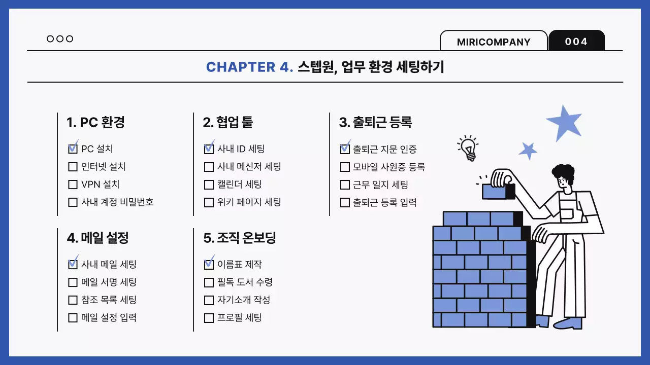 파랑 모던 직장 교육 안내