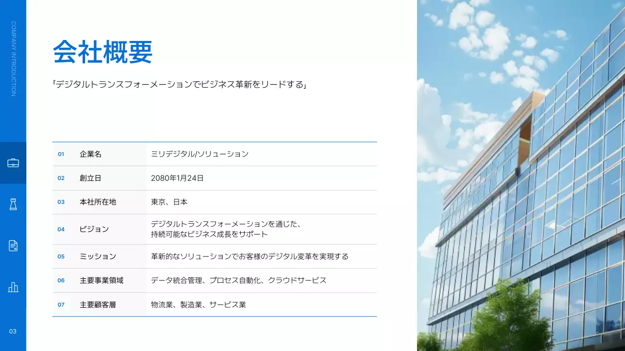 青 シンプル サービス 企画書 プレゼンテーション