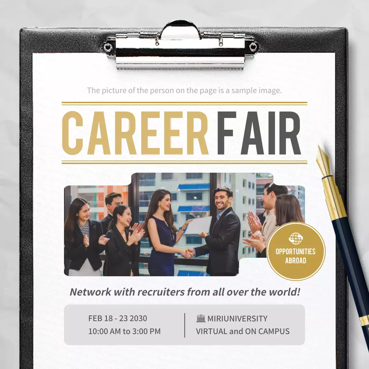 White Professional Career Event Social Media Post