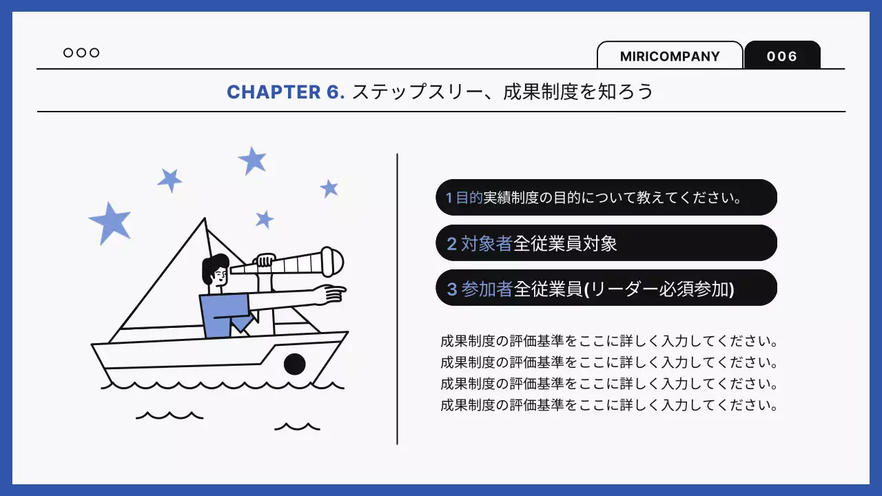 青 シンプル オンボーディング マニュアル プレゼンテーション