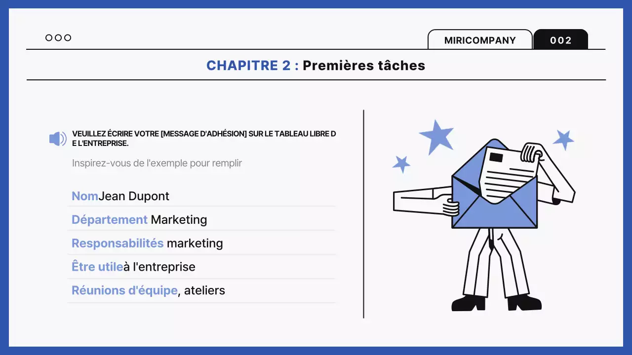 Guide de formation sur le lieu de travail moderne bleu