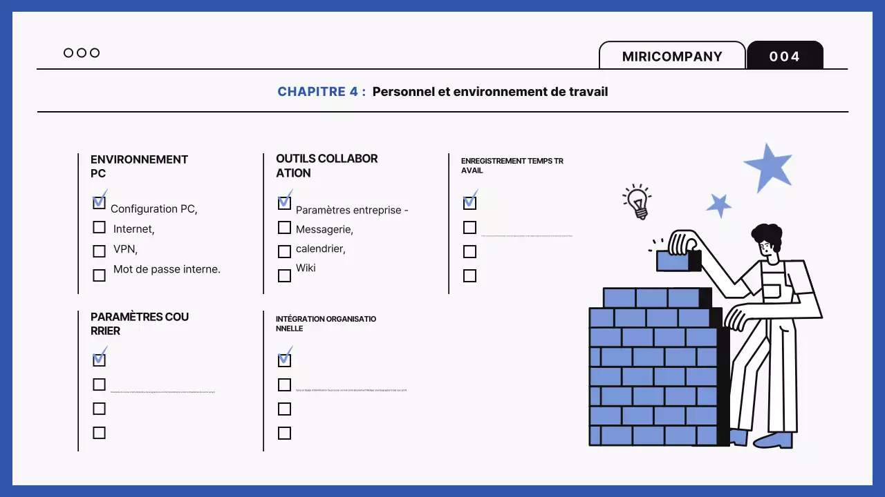 Guide de formation sur le lieu de travail moderne bleu