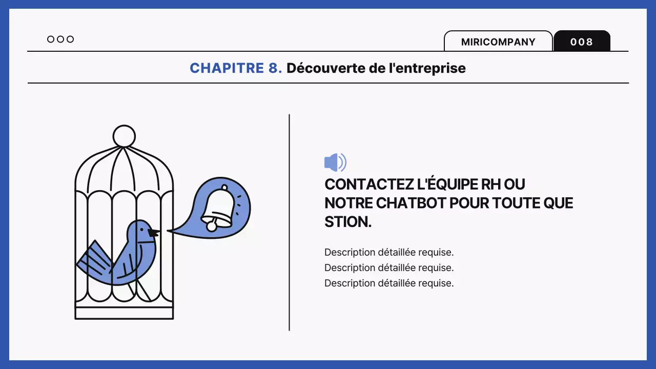 Guide de formation sur le lieu de travail moderne bleu