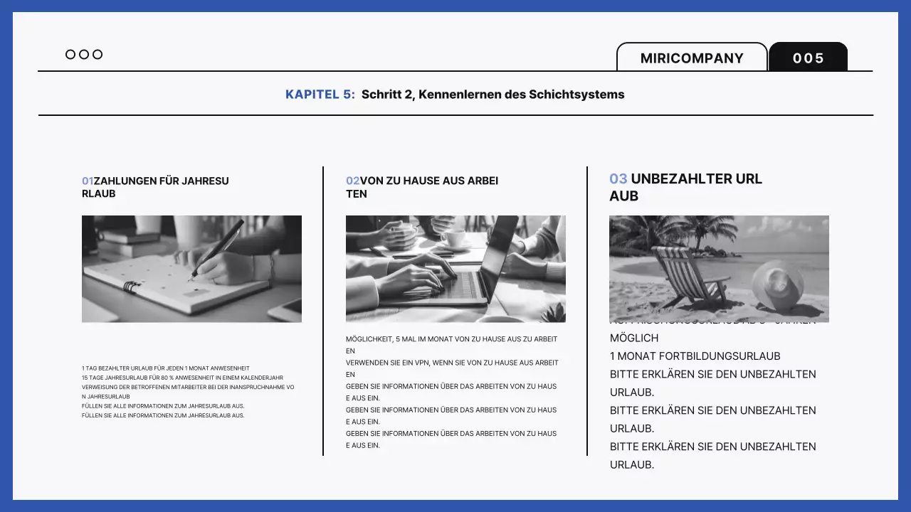 Blue Modern Workplace Schulungsleitfaden