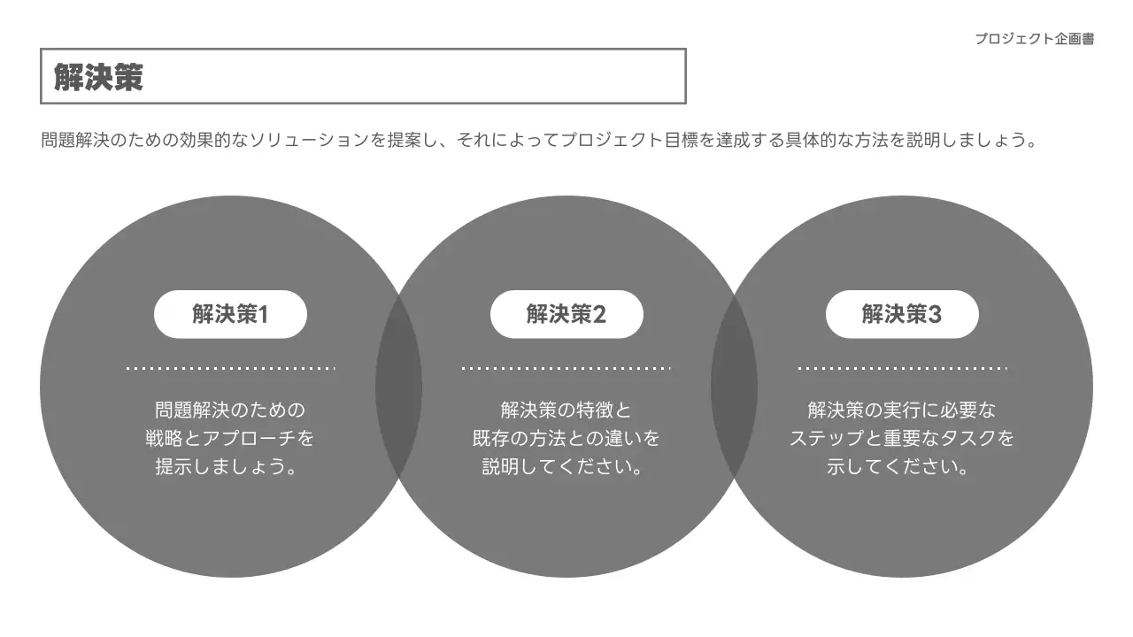 白 シンプル プロジェクト 企画書 プレゼンテーション
