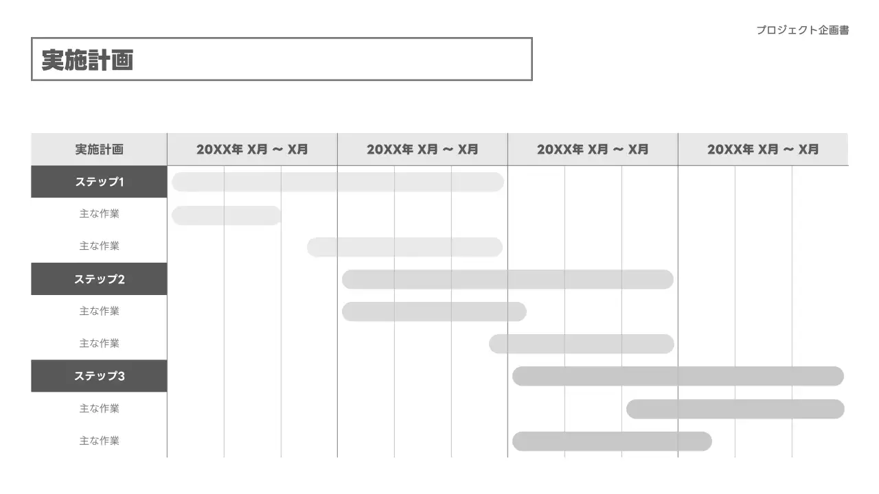 白 シンプル プロジェクト 企画書 プレゼンテーション