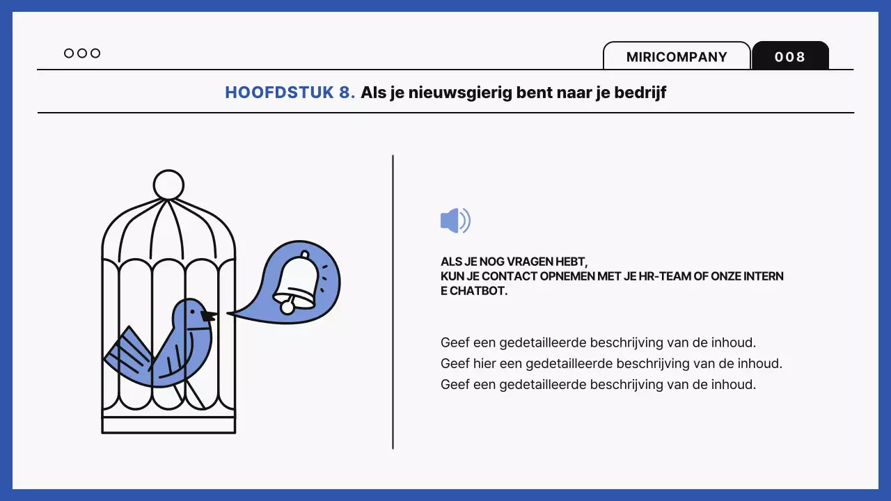 Blauwe trainingsgids voor moderne werkplekken
