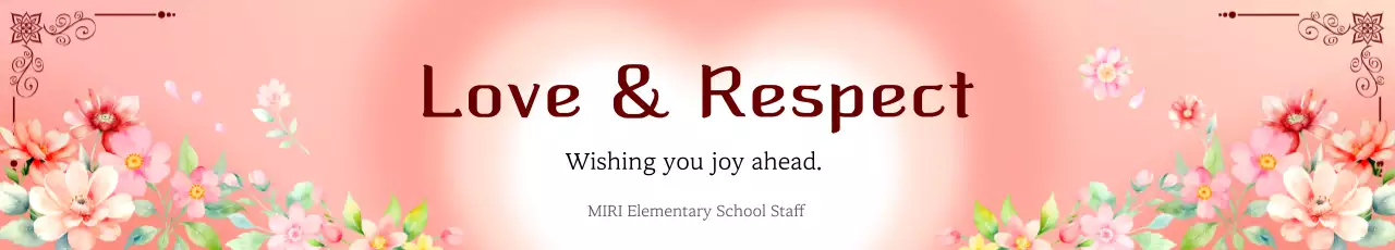 Banner de cartão de felicitações floral rosa