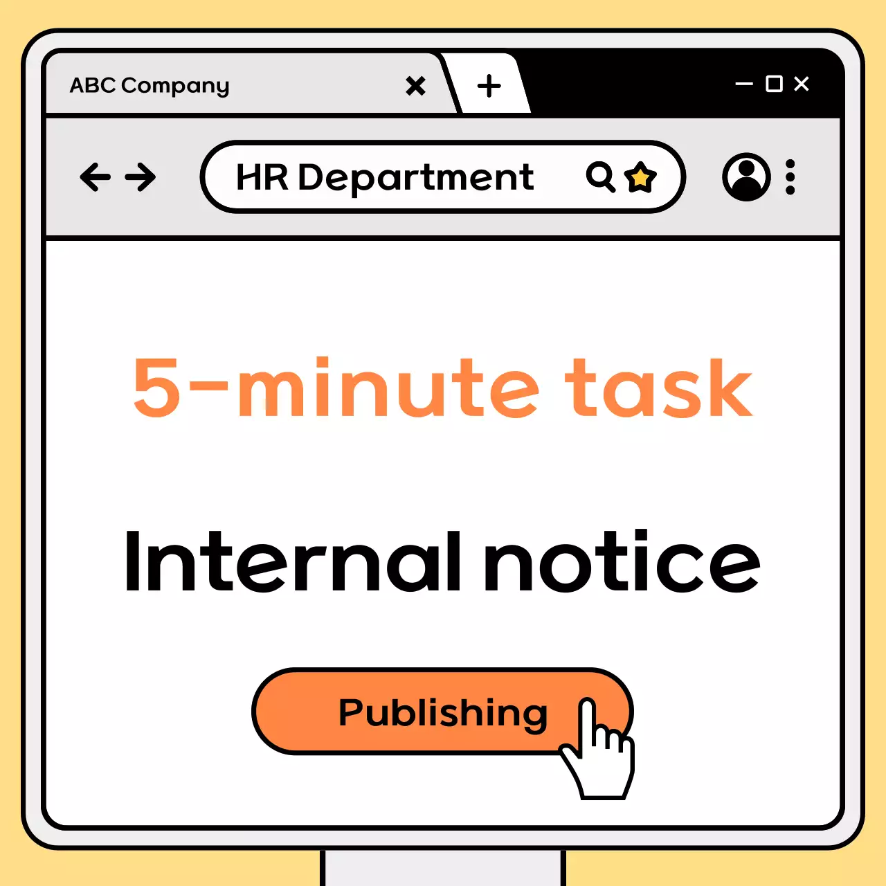 Orange Minimal Task Announcement Instagram Carousel