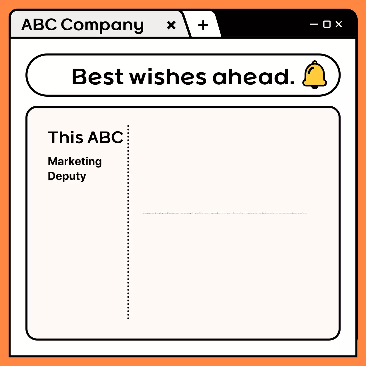 Orange Minimal Task Announcement Instagram Carousel