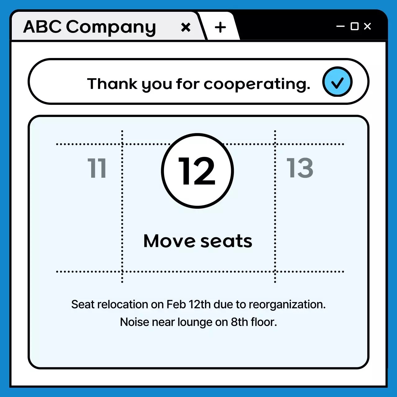 Orange Minimal Task Announcement Instagram Carousel