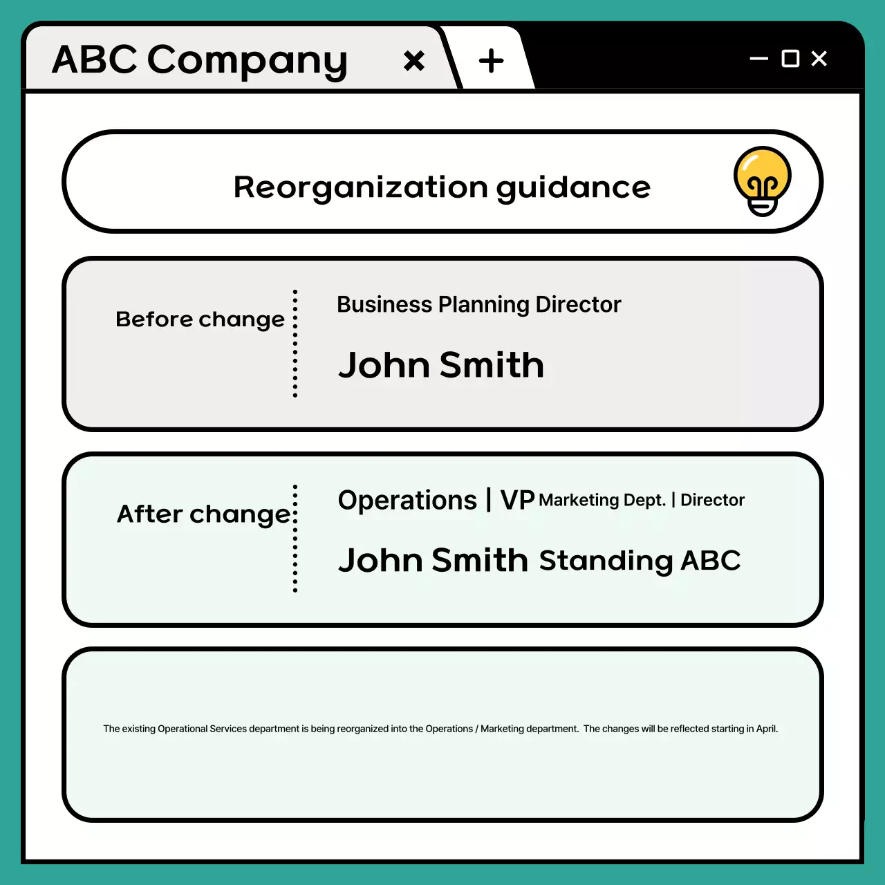 Orange Minimal Task Announcement Instagram Carousel