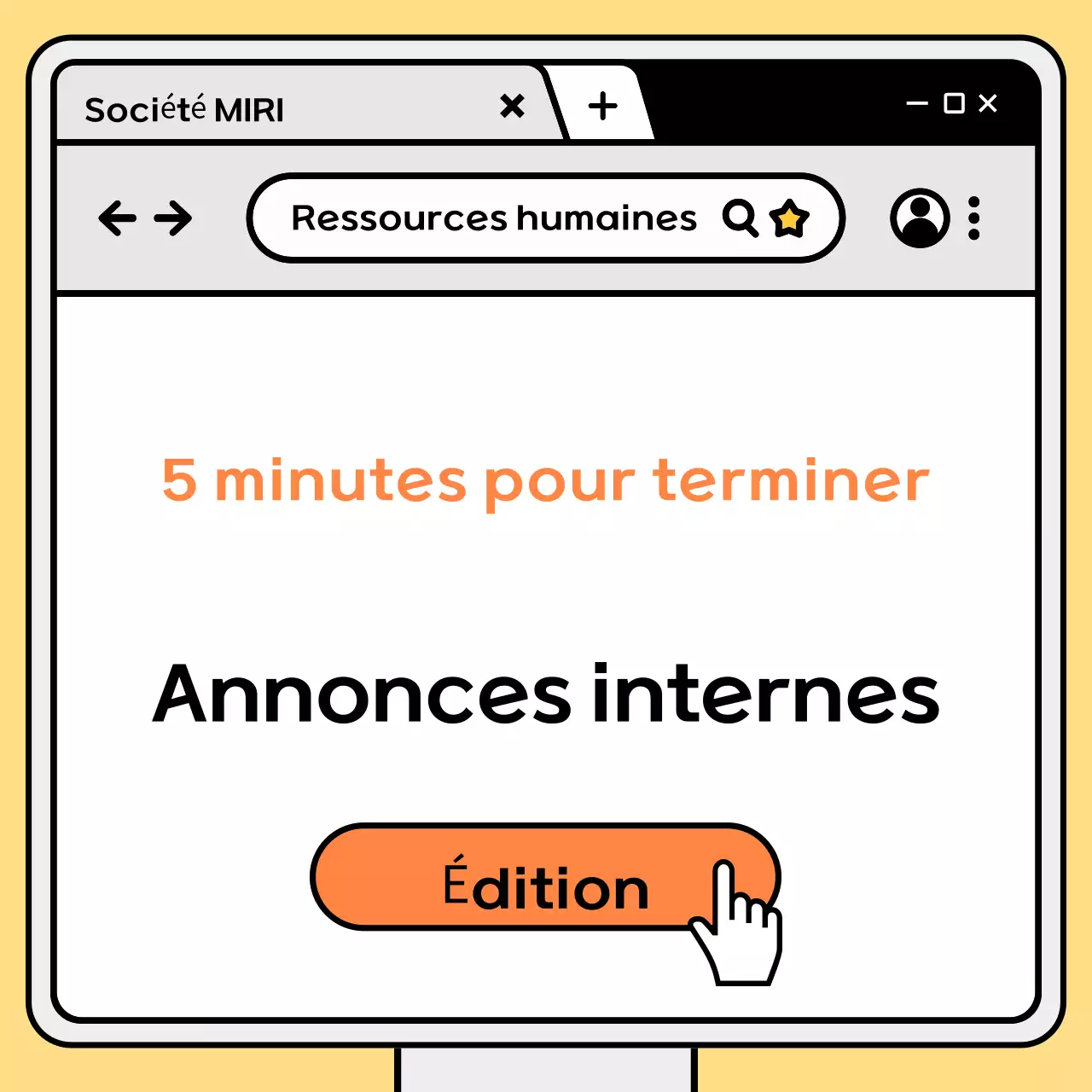 Annonces modernes jaunes