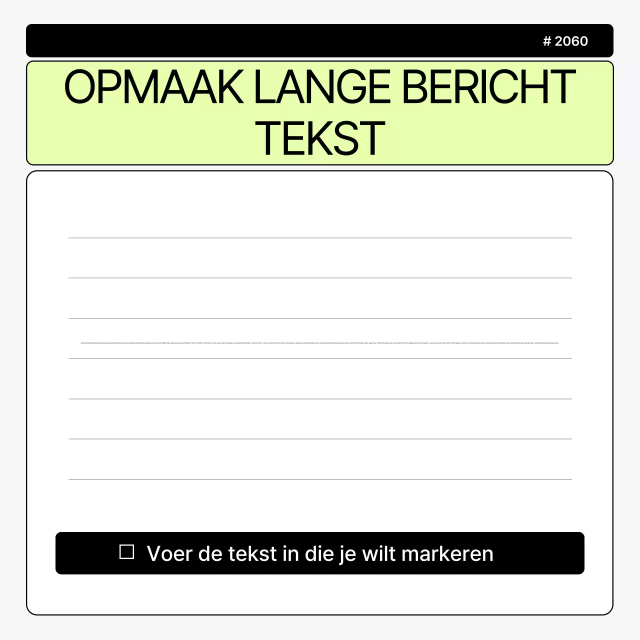 Promoot een eenvoudig merk in grijs en chartreuse