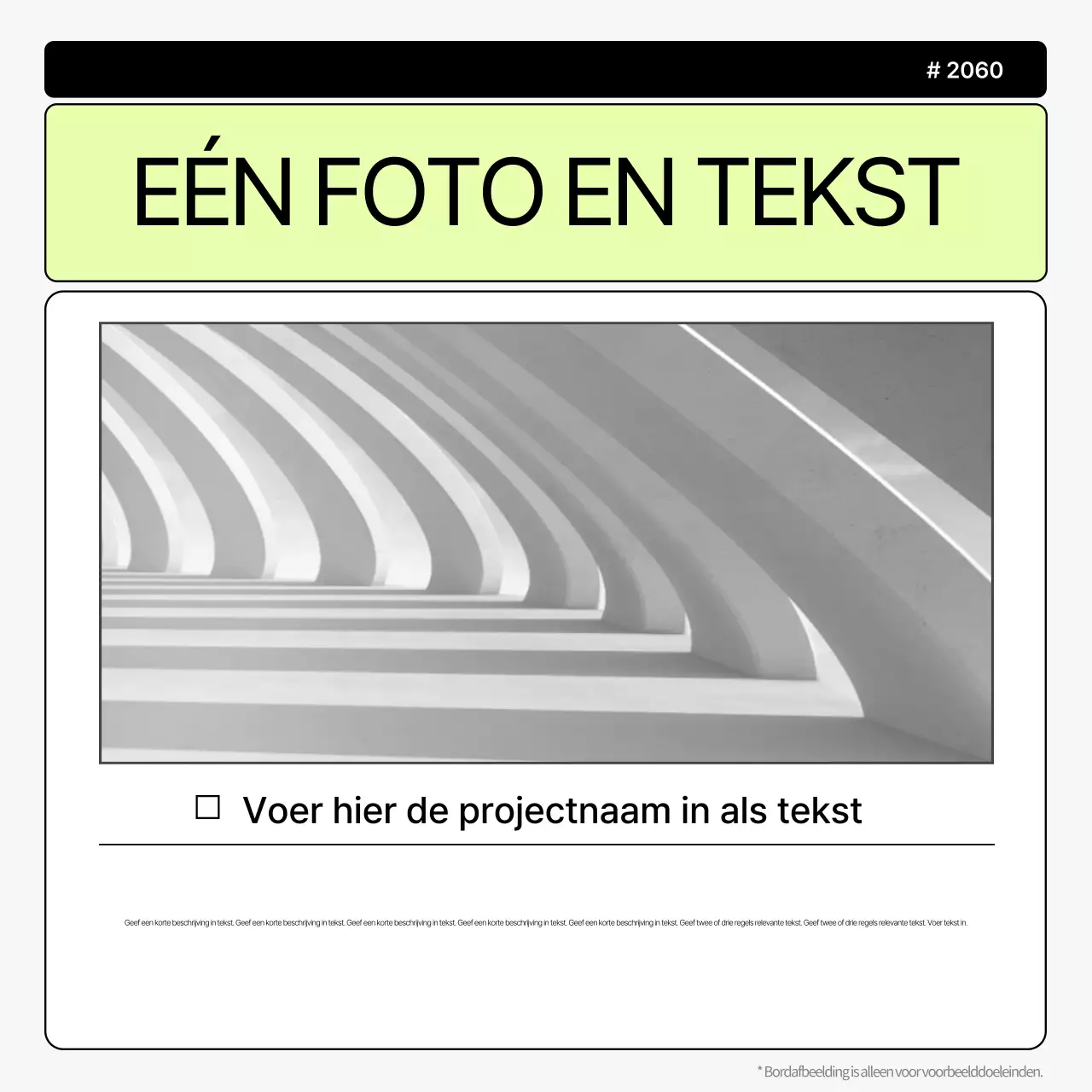 Promoot een eenvoudig merk in grijs en chartreuse