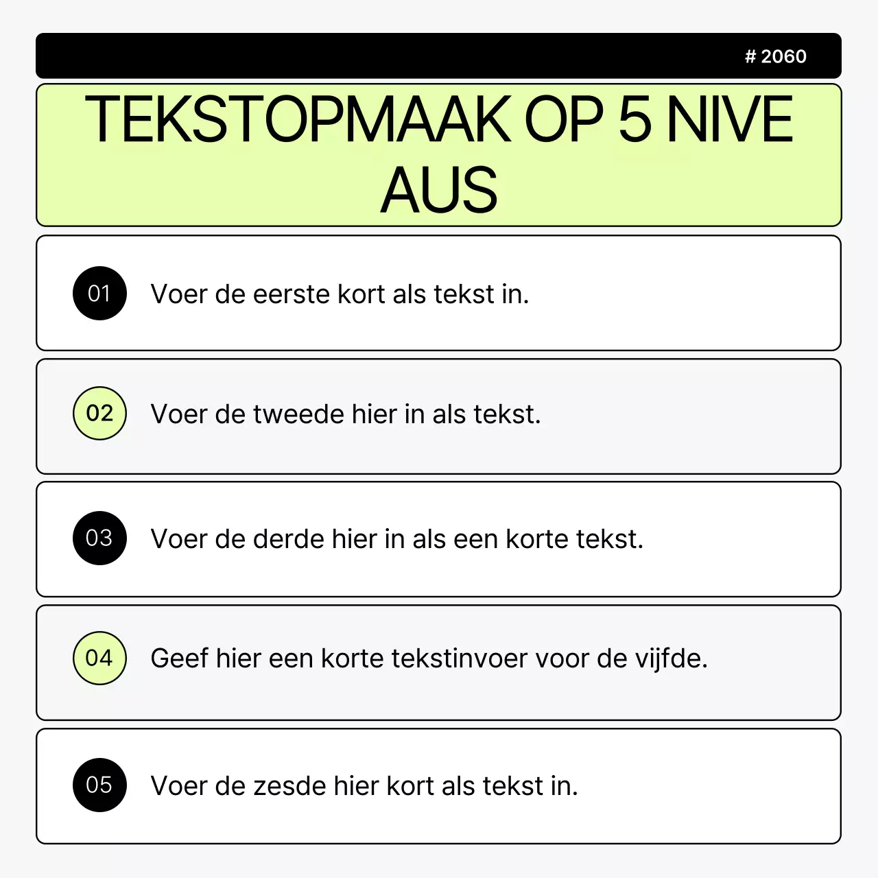 Promoot een eenvoudig merk in grijs en chartreuse