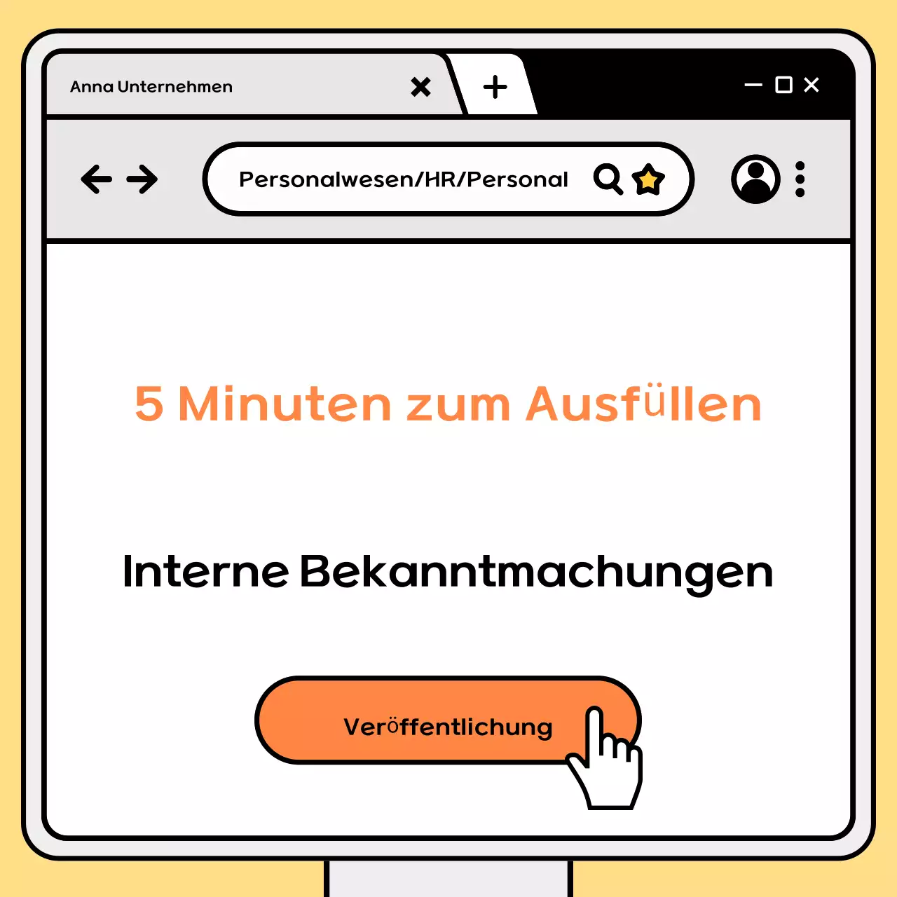 Gelbe moderne Ankündigungen