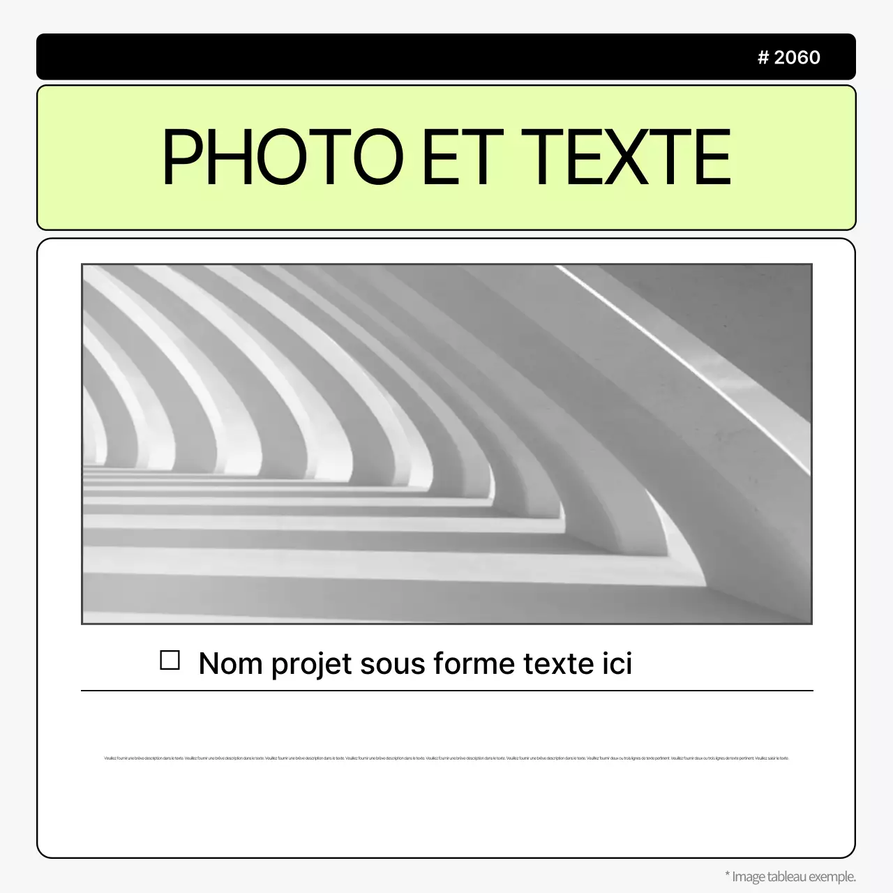 Promouvoir une marque simple en gris et chartreuse