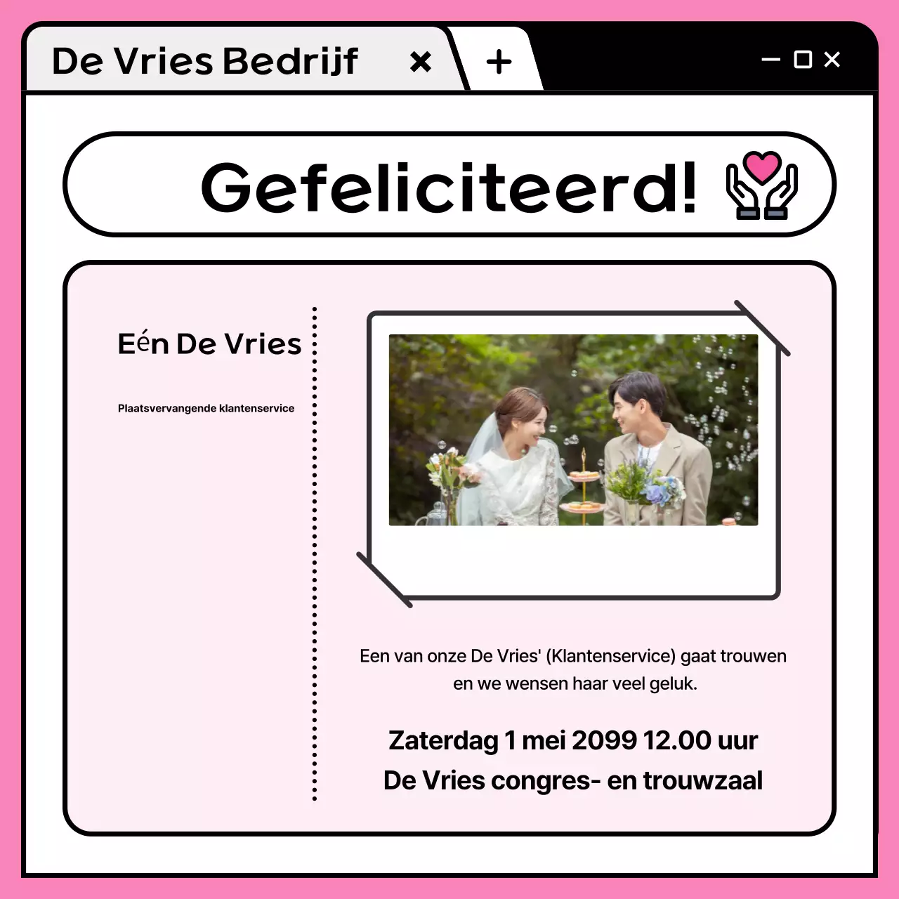 Gele moderne aankondigingen