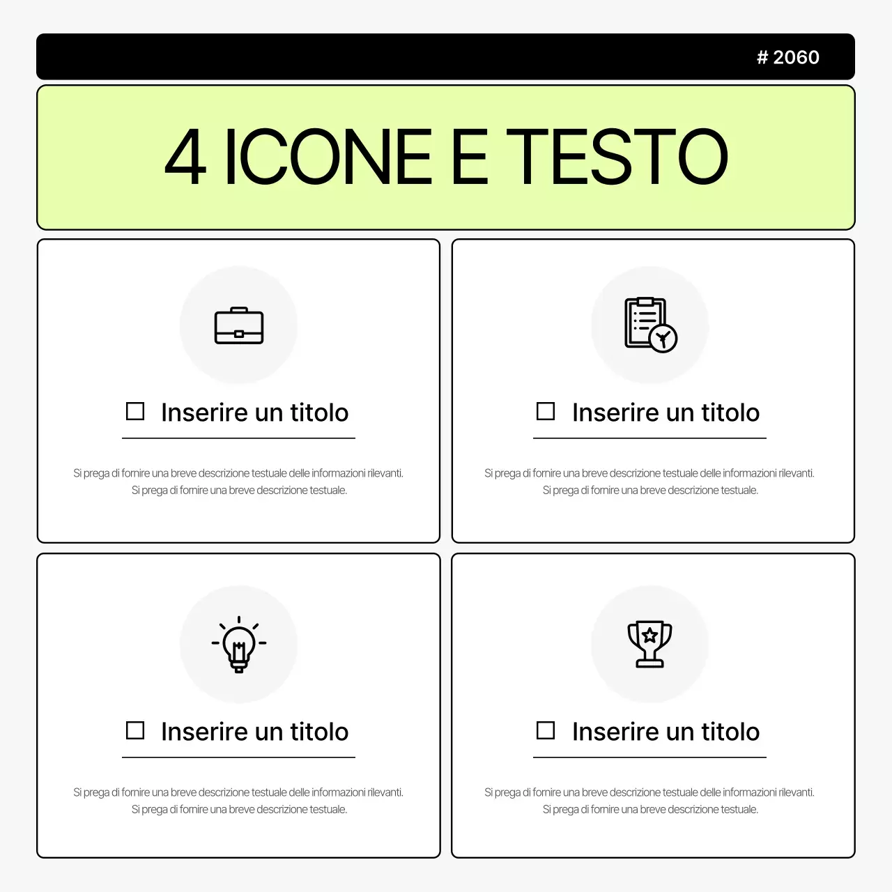 Promuovere un marchio semplice in grigio e chartreuse