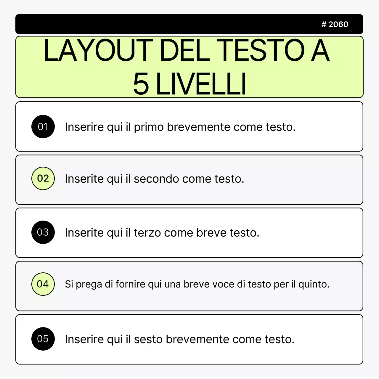Promuovere un marchio semplice in grigio e chartreuse