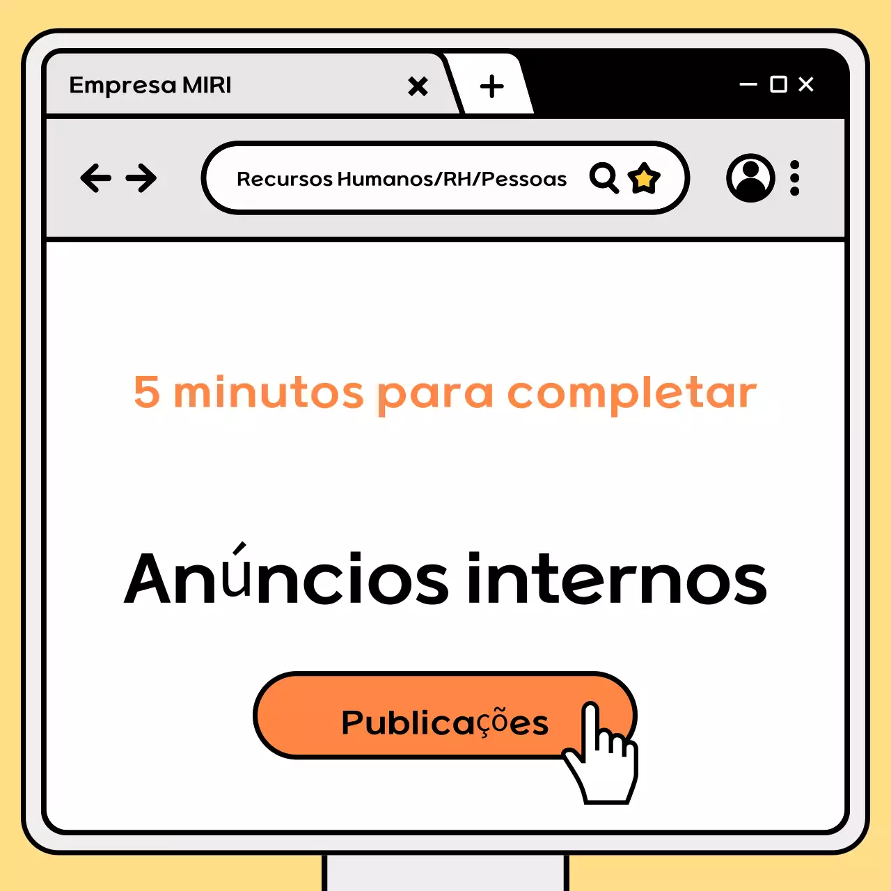 Anúncios modernos amarelos