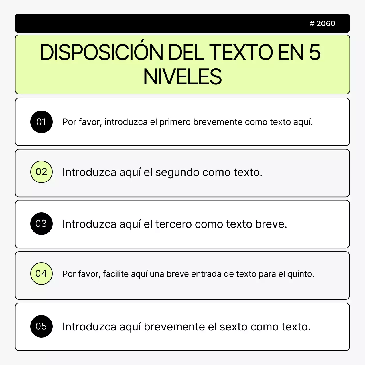 Promover una marca sencilla en gris y chartreuse