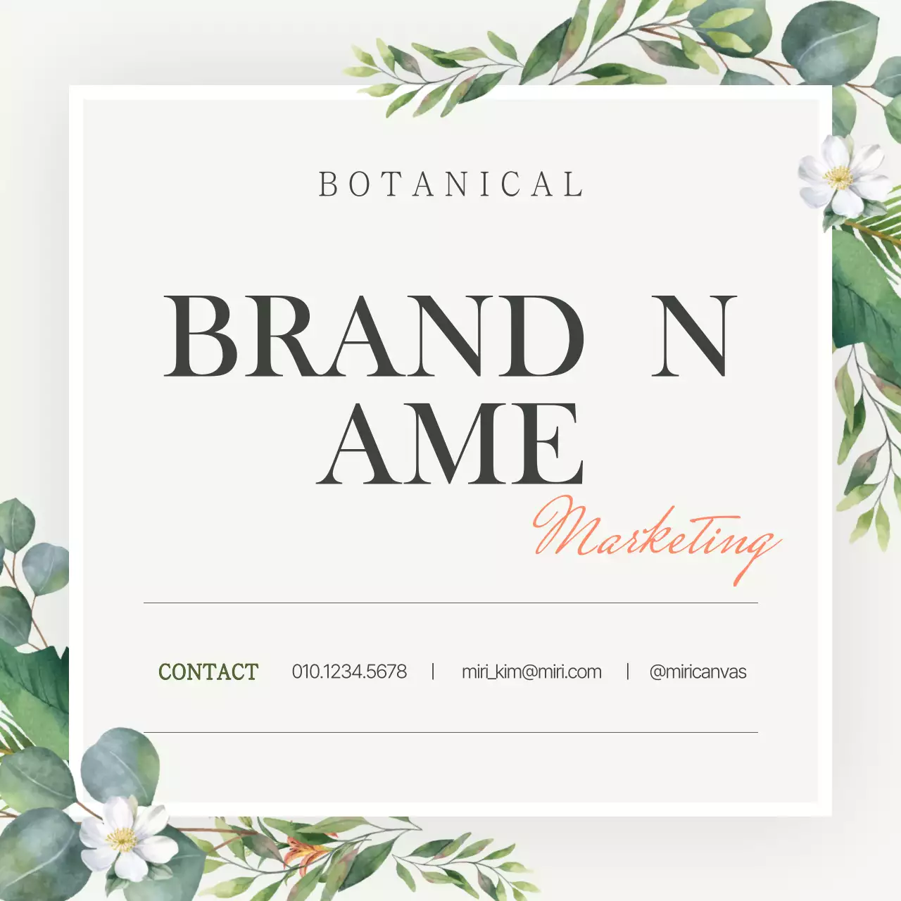 Green Botanical Marketing Plan Instagram Carousel