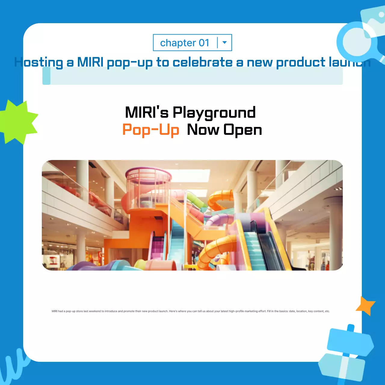 Apresentação de marketing da Blue Trendy Instagram Carousel