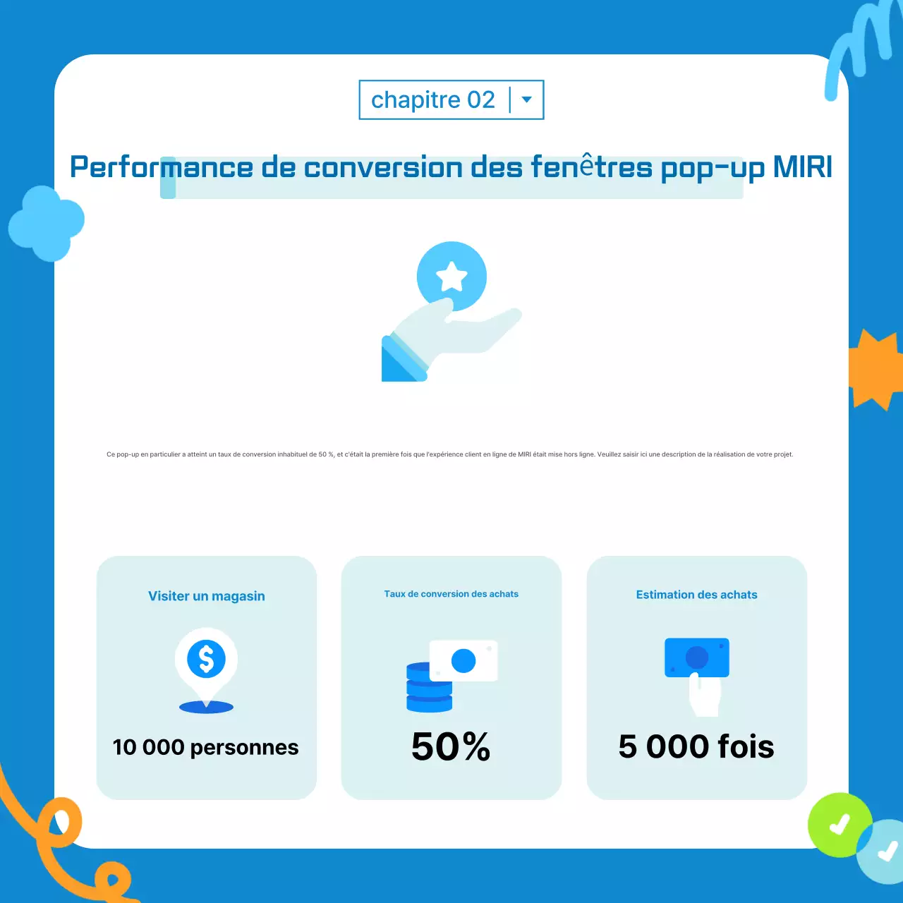 Promouvoir le marketing moderne bleu clair