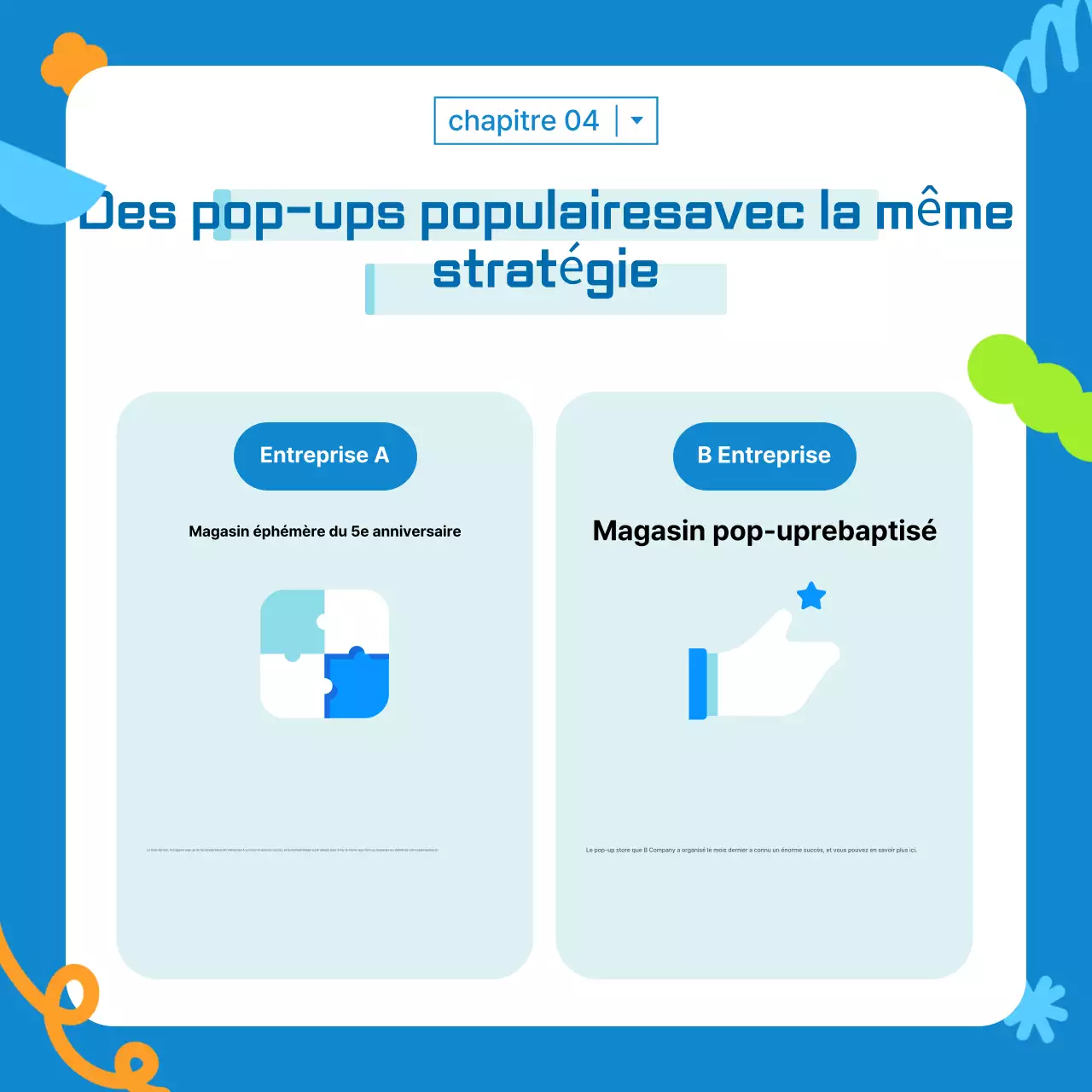 Promouvoir le marketing moderne bleu clair