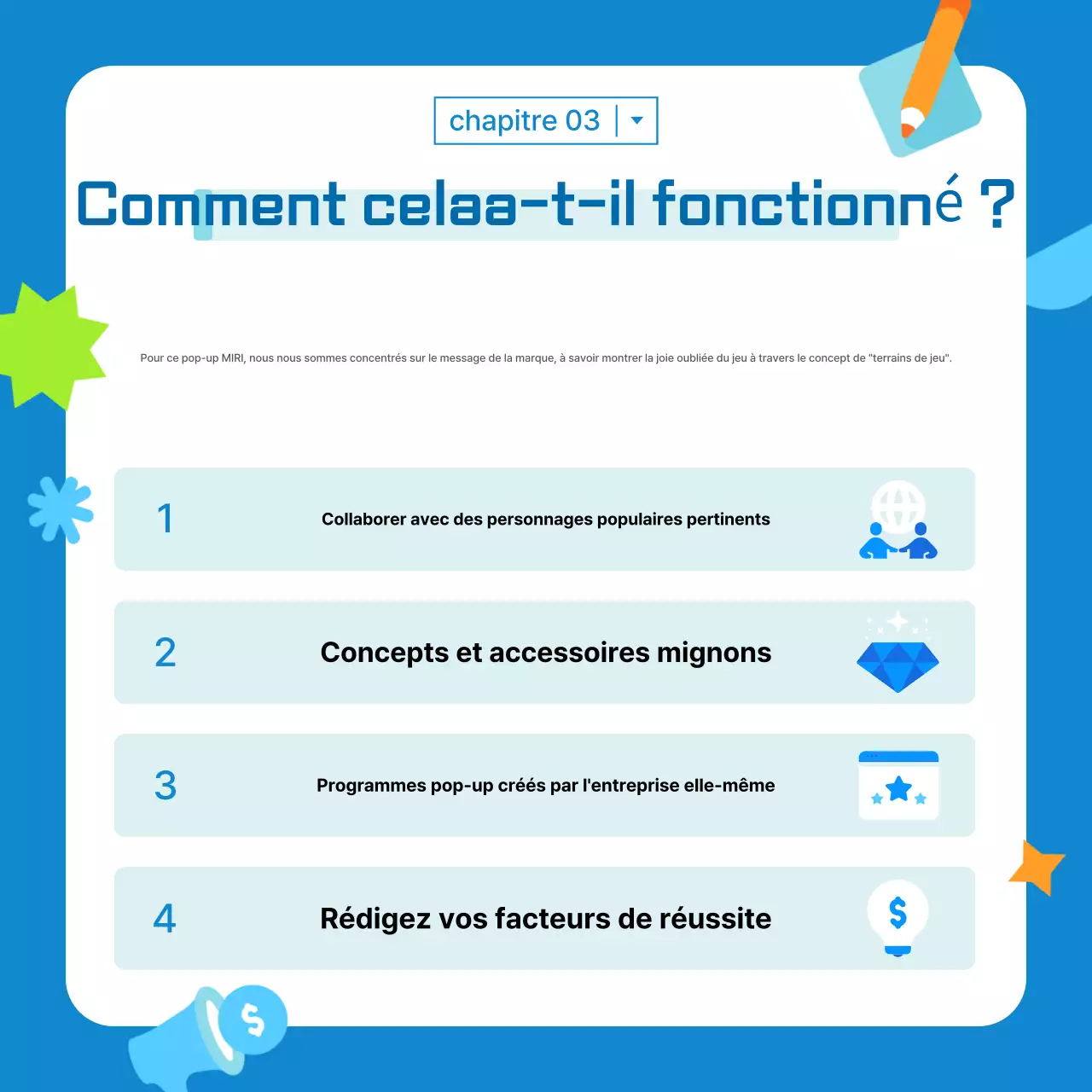 Promouvoir le marketing moderne bleu clair