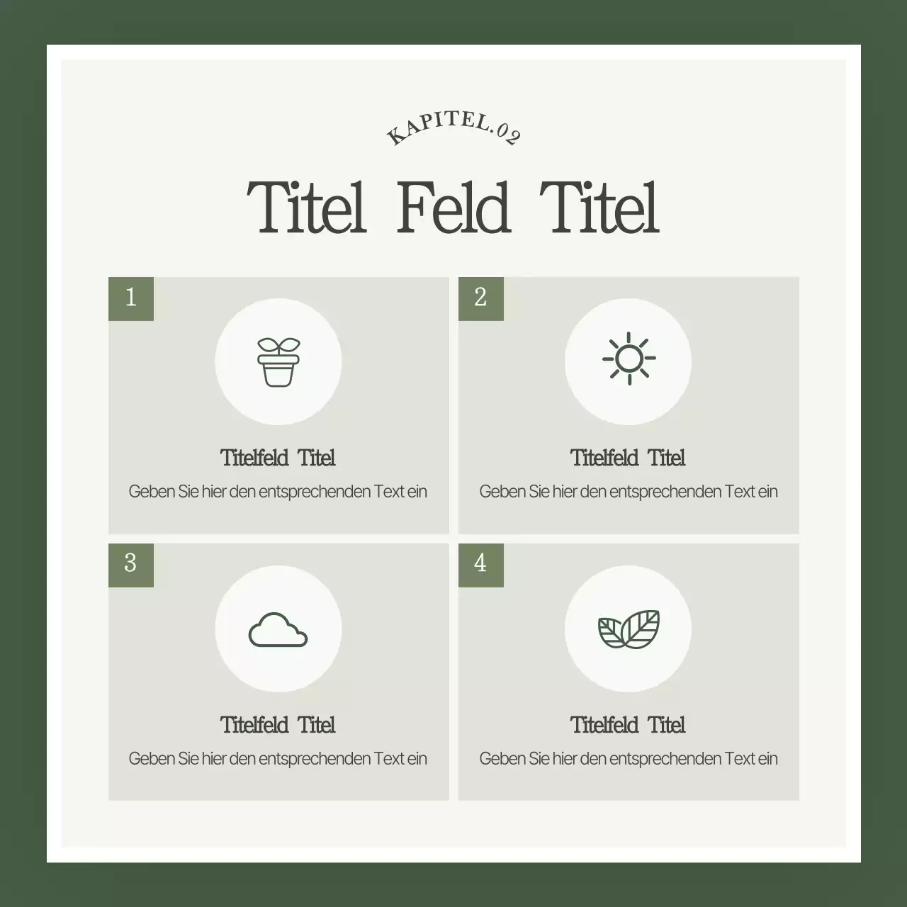 Bewerben Sie Ihre Marke mit einer einfachen grünen Farbe