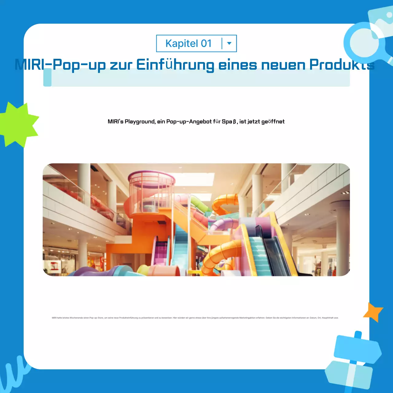 Förderung des modernen Marketings in Hellblau