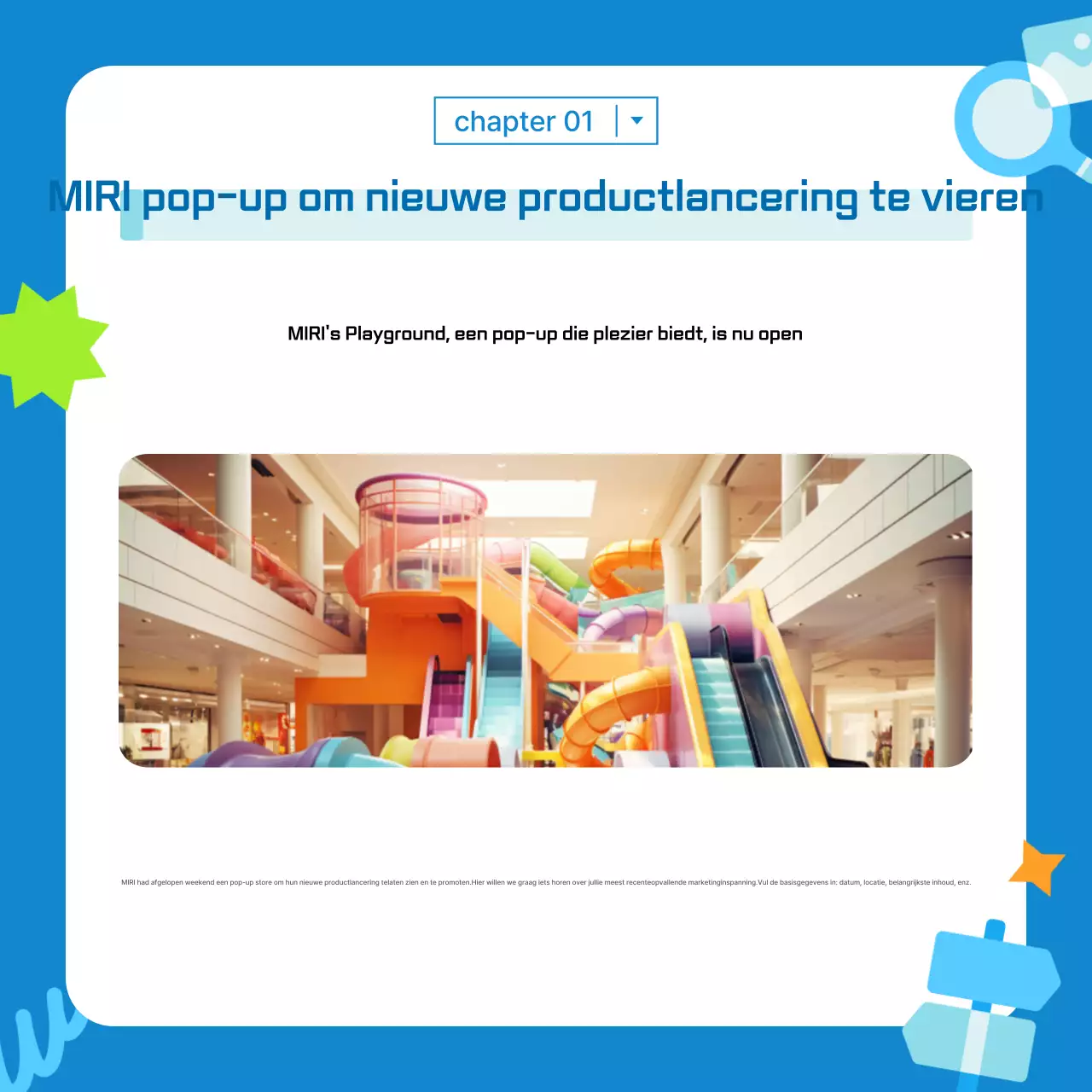 Promoot lichtblauwe moderne marketing