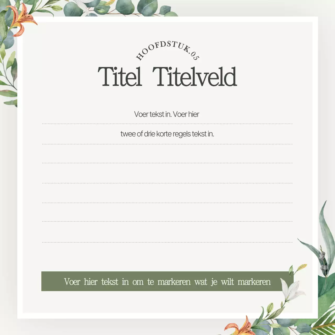 Promoot je merk met een eenvoudige groene kleur