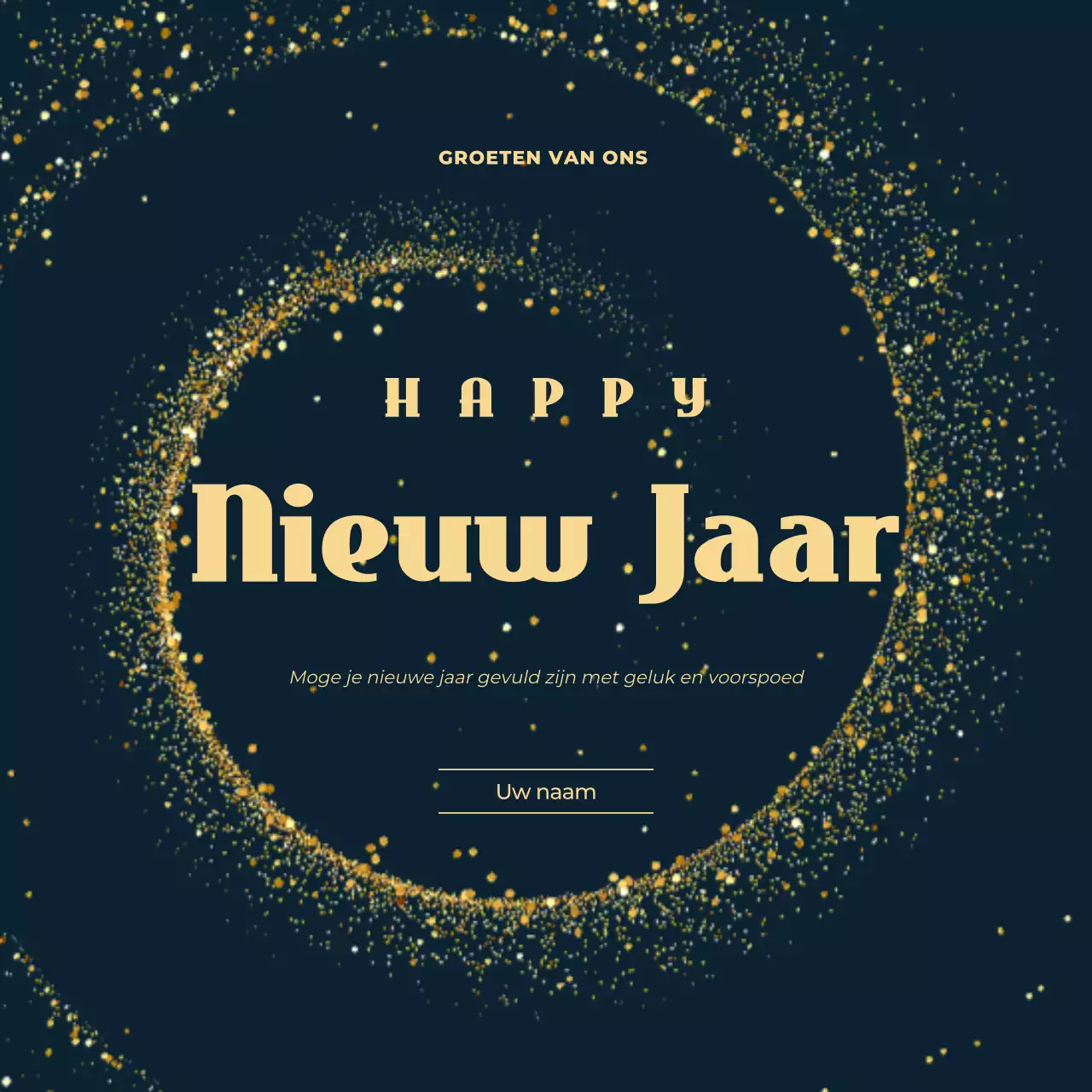 Zwarte elegante nieuwjaarswensen