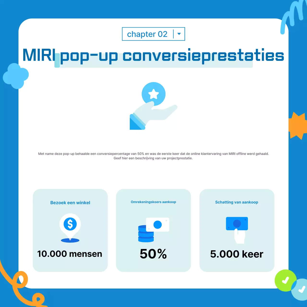 Promoot lichtblauwe moderne marketing