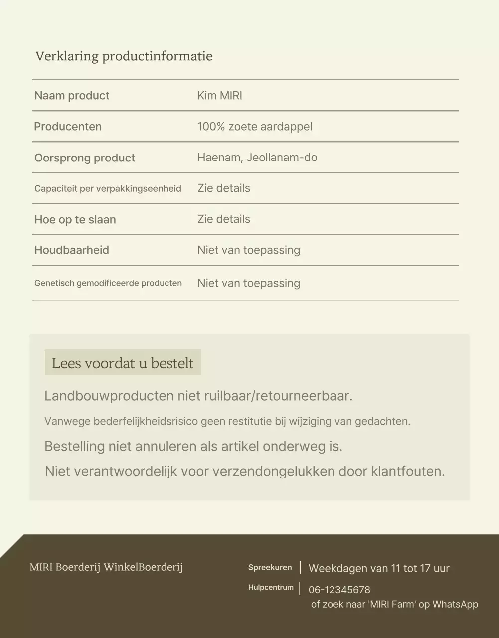 Ivory Khaki Nette Zoete Aardappel Promoties