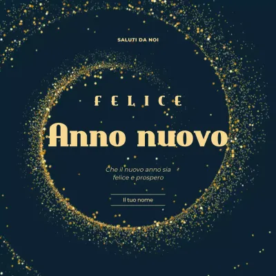 Auguri di buon anno in nero