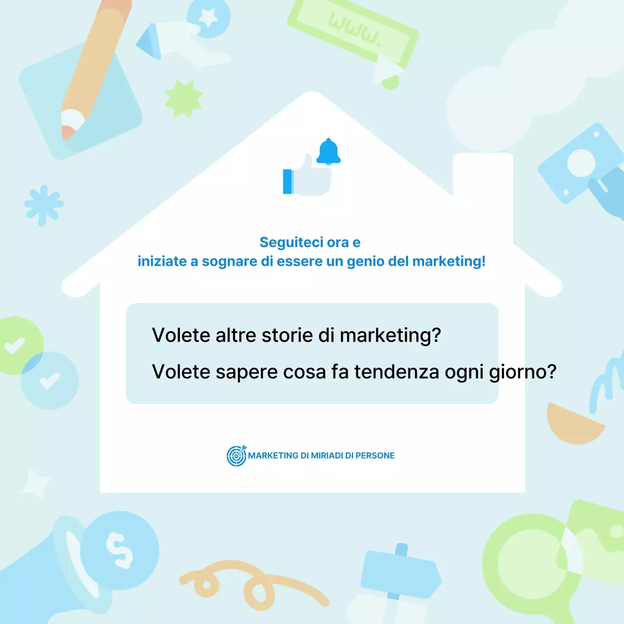 Promuovere il marketing moderno in azzurro