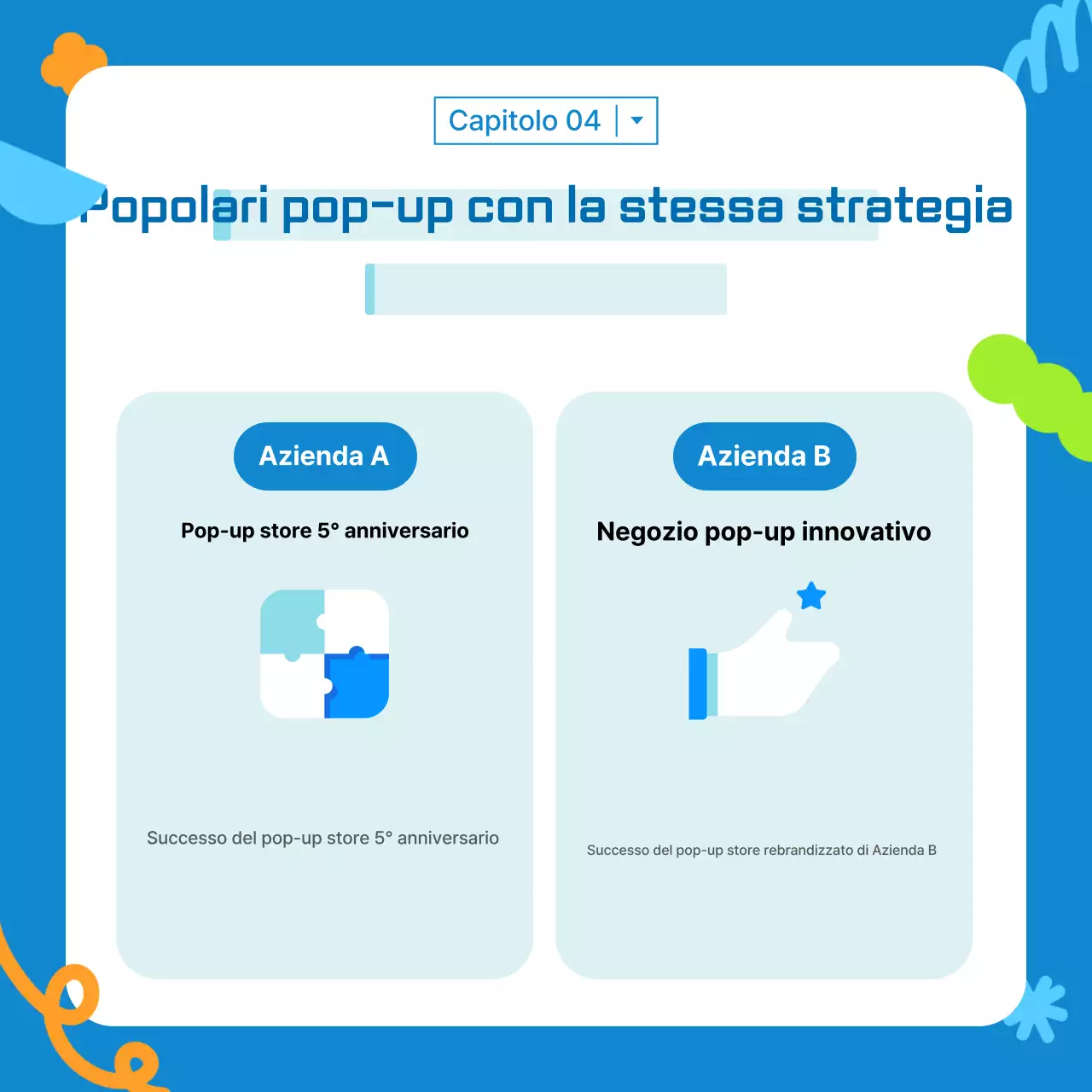 Promuovere il marketing moderno in azzurro