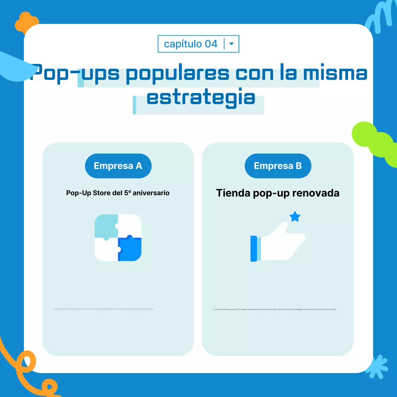 Promover el marketing moderno azul claro