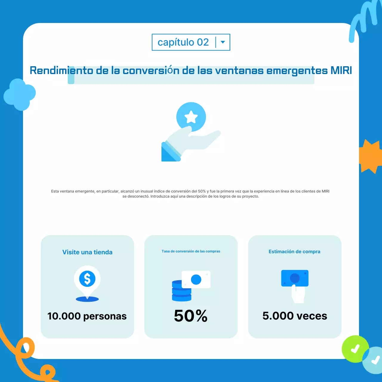 Promover el marketing moderno azul claro