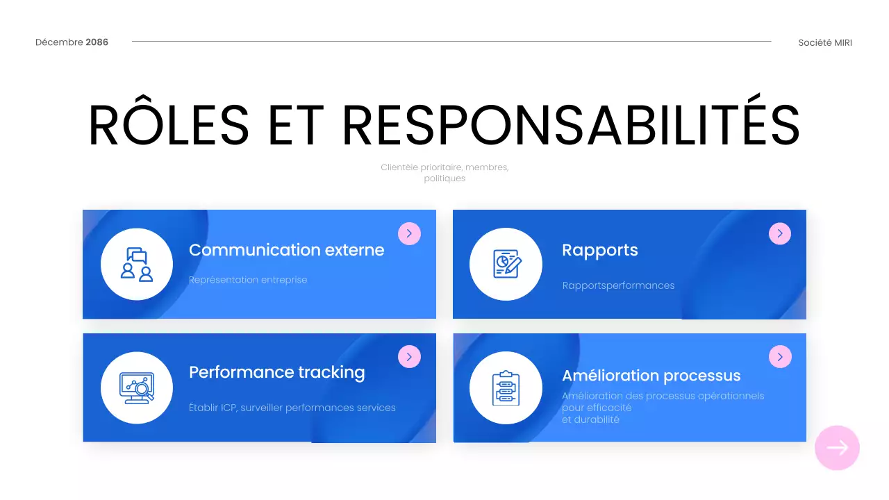 guide de l'employé blue modern