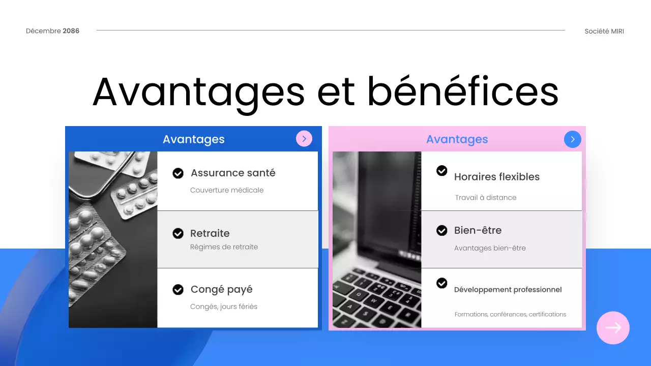 guide de l'employé blue modern