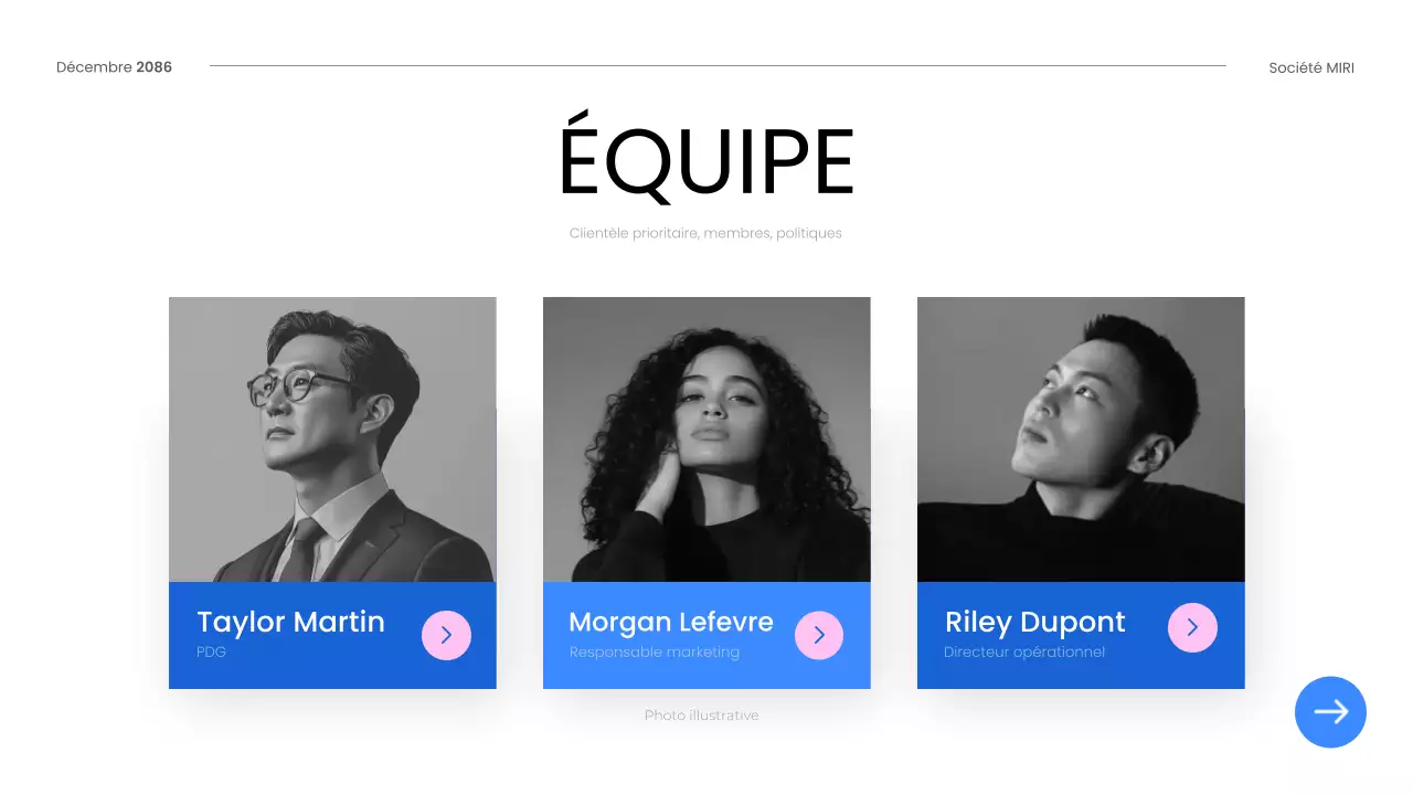 guide de l'employé blue modern