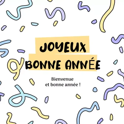 carte de vœux ludique pour le nouvel an