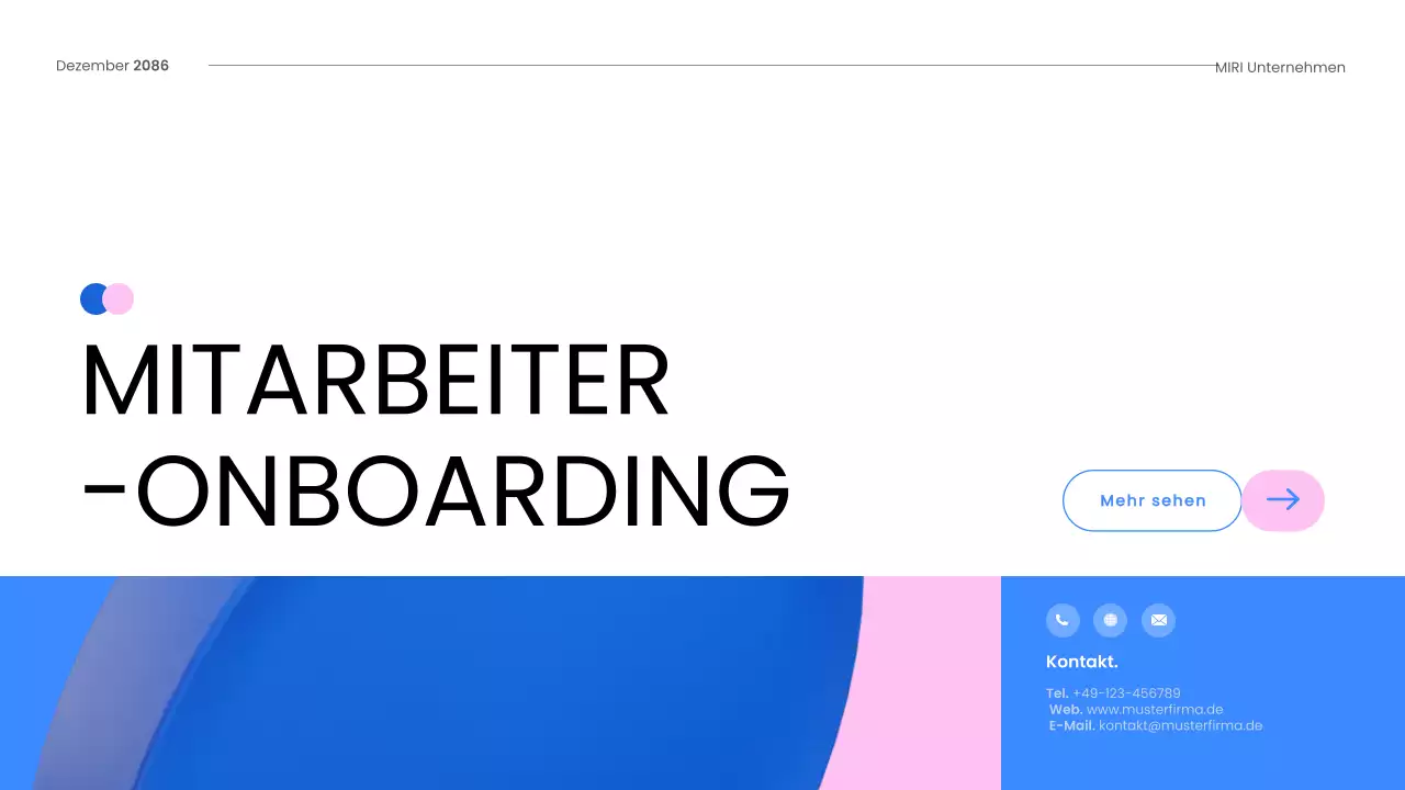 blue modern employee guide